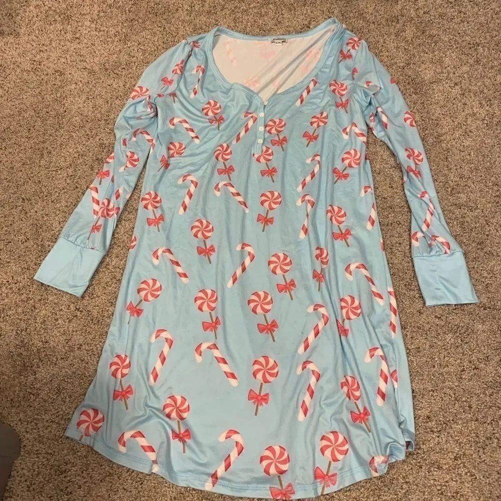 Jordann Jammies Night Gown Candy Cane XXL
